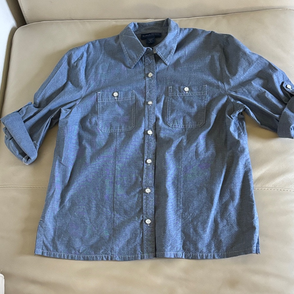 NWOT Blue Denim Blouse